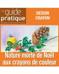 Nature morte de Noël aux crayons de couleur - Guide Pratique Numérique