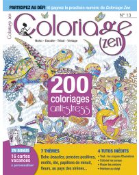 Coloriage Zen n°13 - 200 coloriages spécial été + votre supplément DIY en 3D