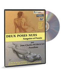Deux poses nues sanguine et fusain par Jean-Charles Peyrouny - DVD
