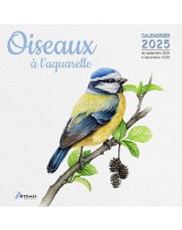 Oiseaux à l'aquarelle - Calendrier de septembre 2024 à décembre 2025