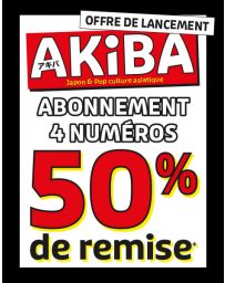 AKIBA - Abonnement 4 numéros avec 50% de remise