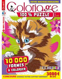 Coloriage 100% Puzzle 2 -  10 000 formes à colorier