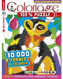 Coloriage 100% Puzzle 5-  Thèmes portraits, jeux, animaux, voyages…