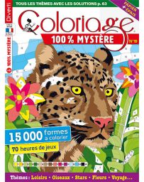 Coloriage 100% Mystère 19 -  70 heures de jeux