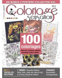 Coloriage Sensation n°1 - 100 coloriages Word Art, peinture mystère, points à relier, mosaïque…