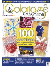 Coloriage Sensation n°5 - 100 coloriages Word Art, peintures mystère, puzzles, points à relier