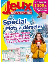 Mes Jeux 100 % Bien-Être 12 - 410 jeux - Mots fléchés, Sudoku, Rikudo, croisés, enchainés....