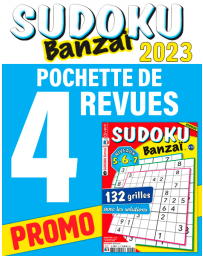 Collection 2023 Sudoku Banzai - 4 revues niveaux 5-6-7