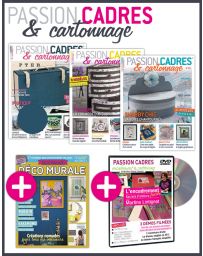 Cadres et Cartonnage - Collection de 4 magazines + 1 DVD spécial encadrement EN CADEAU