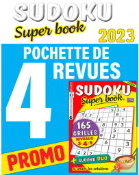 Collection 2023 Sudoku Super Book - 4 revues niveaux 3-4-5