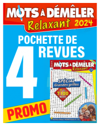 Pack Mots à Démêler Relaxant 2024 - 4 revues Grandes grilles