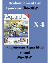 Réabonnement 1 AN l'Art de l'Aquarelle + 1 pinceau Roubloff