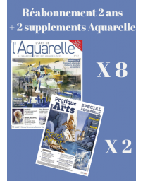 Réabonnement 2 ANS l'Art de l'Aquarelle + 2 suppléments éditoriaux Aquarelle
