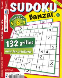 Sudoku Banzaï n°6 - Niveaux 5-6-7 - Solutions incluses
