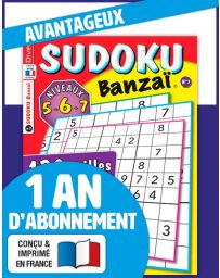 Abonnement 1 AN à SUDOKU Banzaï Abonnement 1 AN à SUDOKU Banzaï