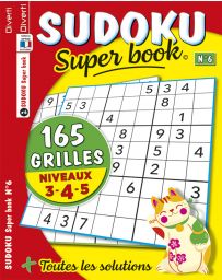SUDOKU Super book 6 - 165 GRILLES - Niveaux 3-4-5