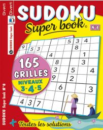 SUDOKU Super book 8 - 165 GRILLES - Niveaux 3-4-5