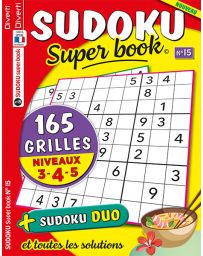 SUDOKU Super book 15 - Niveaux 3-4-5