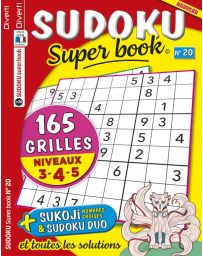 SUDOKU Super book 20 - Niveaux 3-4-5