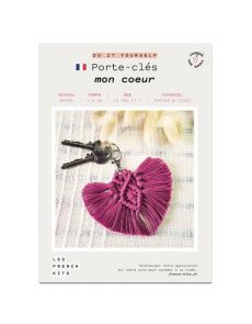 Kit Macramé Porte clés - Cœur - French Kits