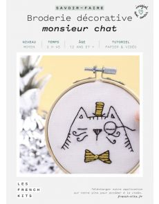Kit Broderie Monsieur Chat - French Kits