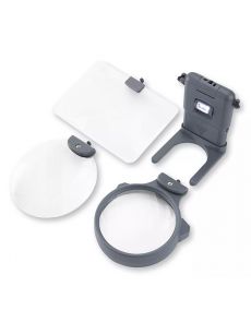 Lot de loupes interchangeables mains libres 3 en 1 Lot de loupes interchangeables mains libres 3 en 1