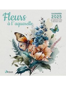 Fleurs à l'aquarelle - Calendrier de septembre 2024 à décembre 2025