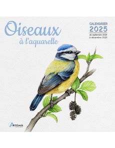 Oiseaux à l'aquarelle - Calendrier de septembre 2024 à décembre 2025