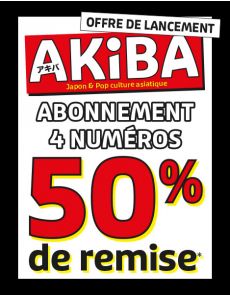 AKIBA - Abonnement 4 numéros avec 50% de remise