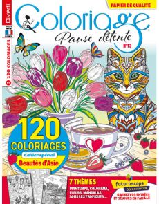 Coloriage Pause Détente 13 - Avec un cahier spécial "Beautés d'Asie"