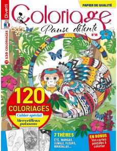 Coloriage Pause Détente 14 - Avec un cahier spécial "Merveilleux poissons"