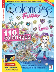 Coloriage Funny numéro 1 - Thèmes Reine des Neiges, Hiver, Fleurs, Motifs et Mandalas