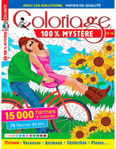 Coloriage 100% Mystère 29 - Thèmes : Animaux - Vacances - Célébrités - Fleurs
