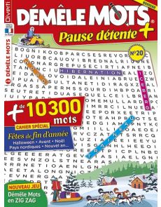 Démêle Mots Pause Détente 20 - Avec un cahier spécial Fêtes de fin d'année
