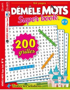 Démêle Mots Super Book n°8 - 200 grilles et 7400 mots à découvrir
