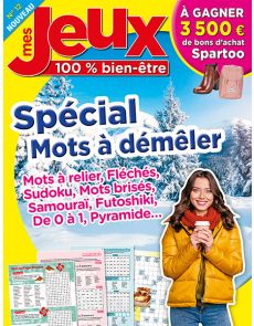 Mes Jeux 100 % Bien-Être 12 - 410 jeux - Mots fléchés, Sudoku, Rikudo, croisés, enchainés....