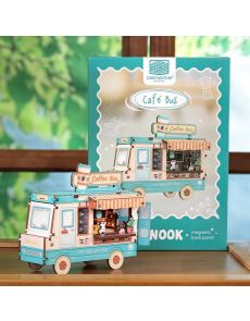 Mini Book Nook Kit - DIY- Café Bus - Avec Aimants