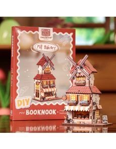 Mini Book Nook KIT - DIY- Moulin Boulangerie - Avec Aimants