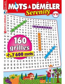 Mots à Démêler Serenity 10 - 160 grilles - Plus de 7600 mots à découvrir