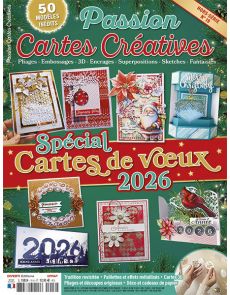 Passion Cartes Créatives hors-série n°19  : Spécial CARTES DE VŒUX 2026 + vos papiers DIY et étiquettes créatives OFFERTS