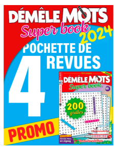 Pack Démêle Mots Super Book 2024 - 4 revues
