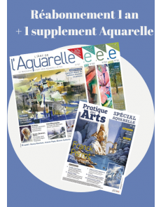 Réabonnement 1 AN l'Art de l'Aquarelle + 1 supplément éditorial Aquarelle