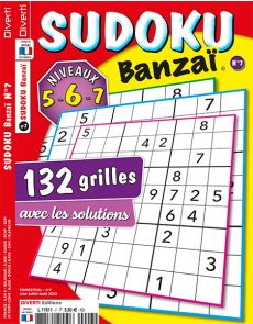Sudoku Banzaï n°7 - Niveaux 5-6-7 - Solutions incluses