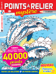 Plongez au cœur des points à relier avec ce numéro comprenant plus de 40000 points ! De quoi passer un moment de relaxation, tout en s'amusant ! Achat magazine sur Divertistore