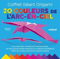 Coffret géant origami - 20 couleurs de l'arc-en-ciel - Pasquale D'Auria - éditions nuinui 