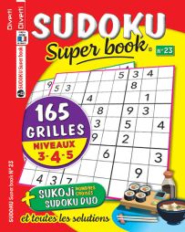 SUDOKU Super book 23 - Niveaux 3-4-5