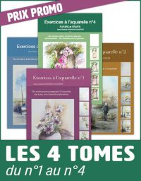 Exercices à l'aquarelle - 4 tomes - Par Marie-Charlotte Chauffeté