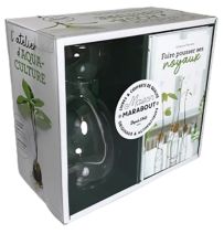 Coffret L'atelier d'aqua-culture - Le livre Faire pousser ses noyaux avec 1 vase spécialement conçu 9782501152198