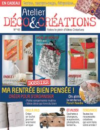 Magazine Atelier Déco et Créations n°43 tutos punch needle bullet journal