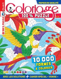 Coloriage 100% Puzzle 13 - Avec un cahier spécial Venise